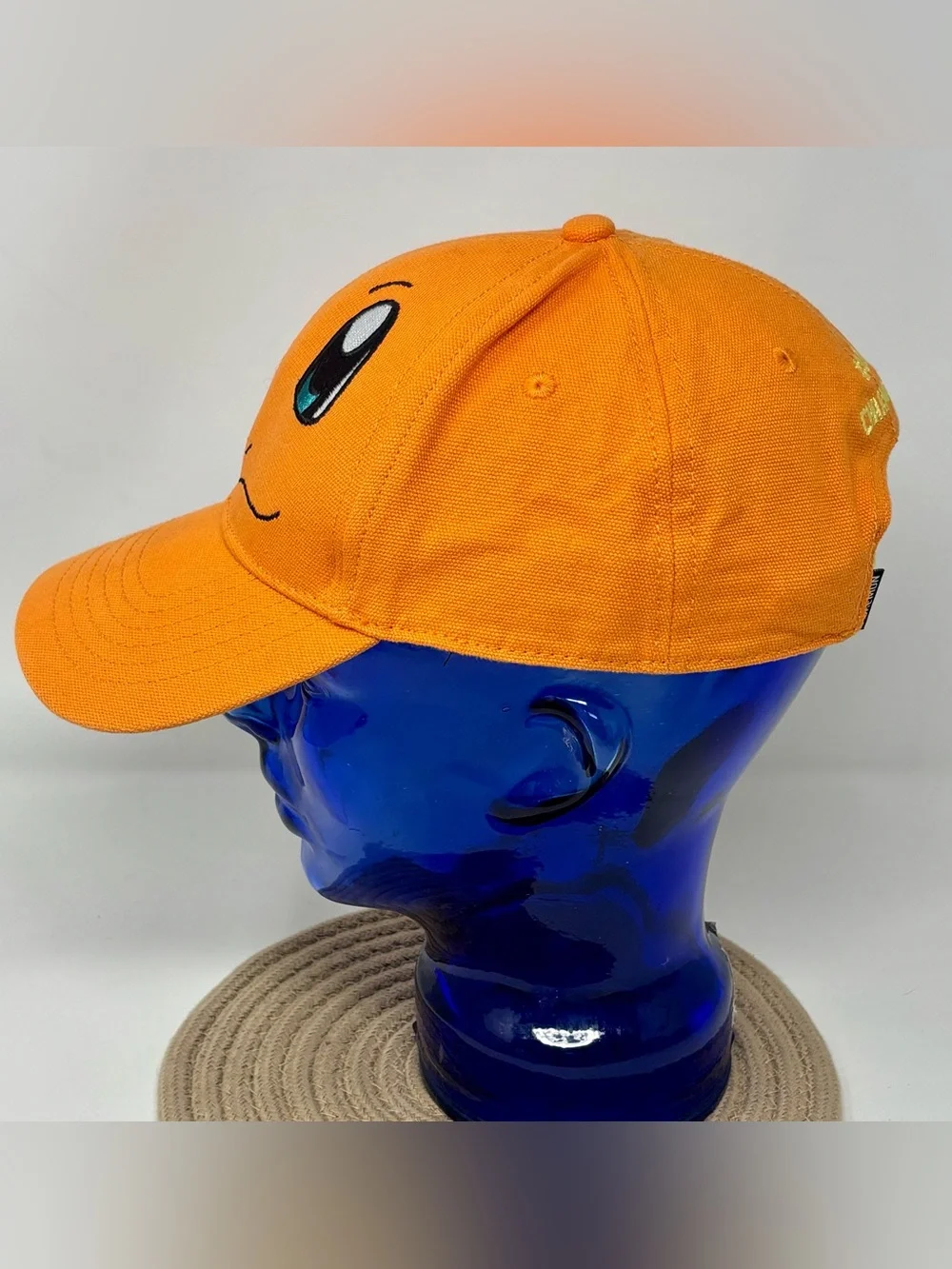 Pokemon Charmander Big Face Men's Orange Canvas Adjustable Baseball Cap Hat
